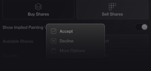 Sell your shares on the Trading Market